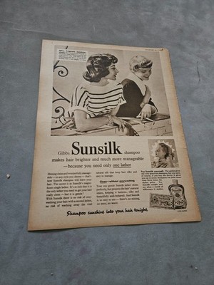 TBOOK37 MAGAZINWERBUNG 12X9'' GIBBS SUNSILK SHAMPOO 