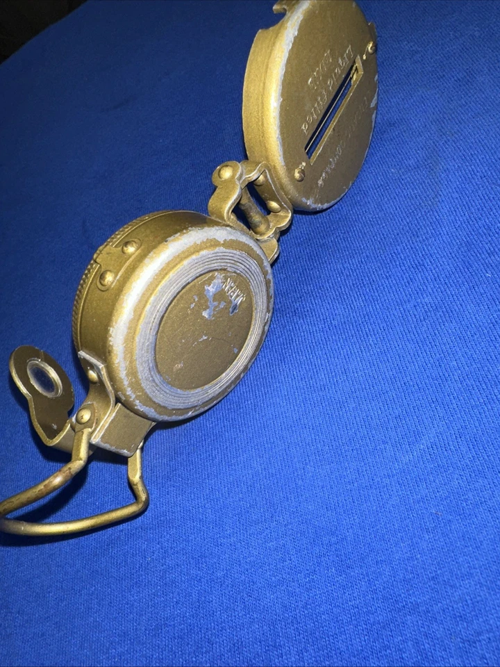 Brújula náutica de latón vintage - lenteática y llena de líquido funcionando Japón Foto 4 de 4