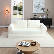Sofá cama convertible plegable 2 en 1, moderno sofá cama de pana con 2*p
