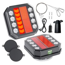 Wireless Trailer Lights Magnetic, Rechargeable Magnetic LED Trailer Light Kit