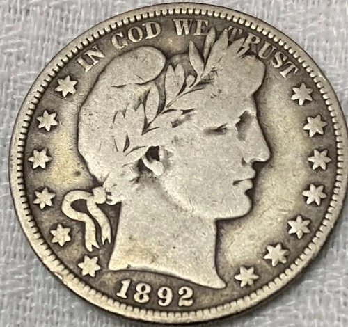 1892-O Barber Half Dollar VG-F
