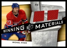 2008-09 SPx Winning Materials Michael Ryder #WM-RY