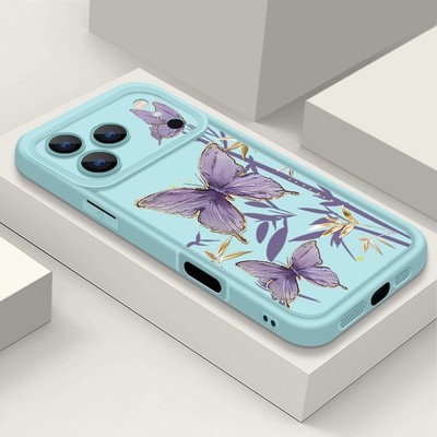Schmetterlings-Hülle für iPhone 17 Pro Max Air 16 15 14 13 12 Silikon-TPU-Hülle