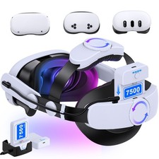 VR Headstrap mit 2*7500mAh Akku und Ladestati...