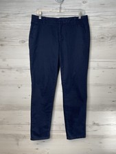 Tommy Hilfiger Pants Womens 8 Navy Blue Hampton Stretch Slim Chino Casual
