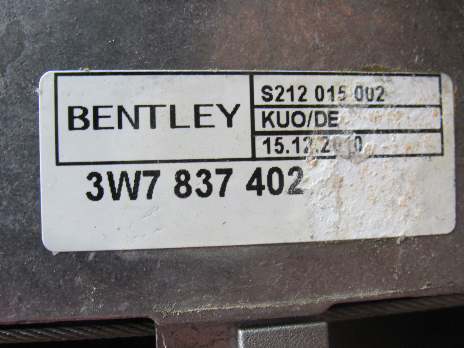 Bentley Continental GT 2012 Right Passenger Door Window Regulator Motor 11-18;#3