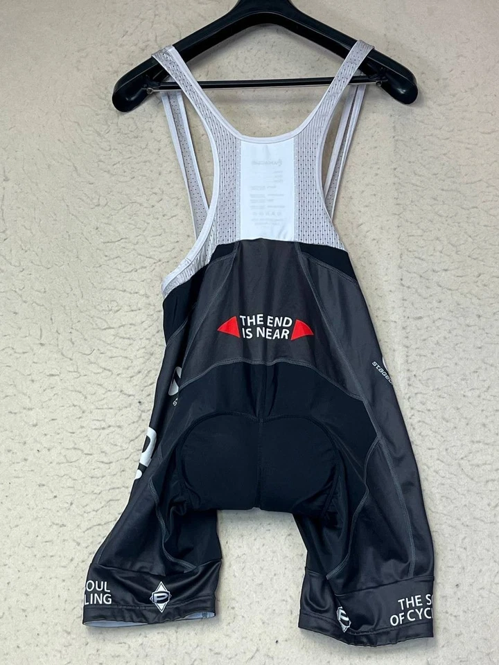 PANACHE 骑行围兜衬垫黑色白色男式 XL 罗马尼亚制造  — 第 2/4 张图片