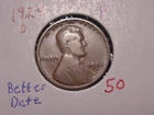 1924-D LINCOLN CENT FINE F NICE ATTRACTIVE POPULAR BETTER DATE FREE SHIPPING