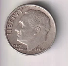 1962-P ROOSEVELT DIME 10¢ PHILADELPHIA 90% SILVER COIN UNITED STATES OF AMERICA