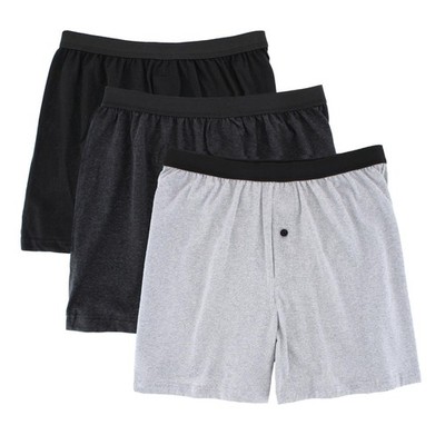 Knocker Men's Big & Tall Cotton Knit Boxers (3 Pack)