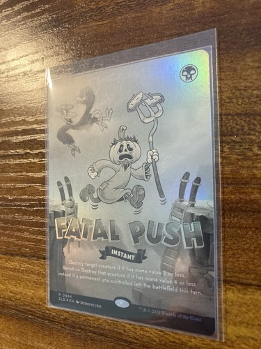 MTG✨FATAL PUSH Full Art BLACK & WHITE 🌈 FOIL✨SLD Twisted Toons MINT Rare BONUS - Picture 4 of 13