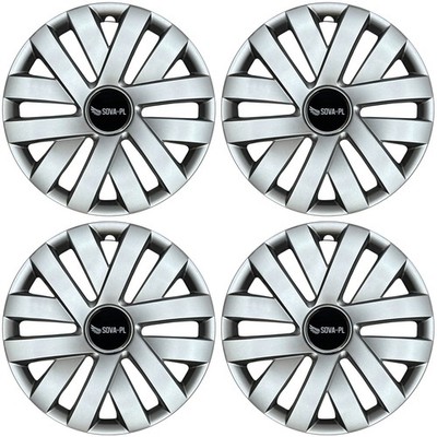 Radkappen 15'' Satz 4 Stk. silber + Nabenkappen SOVA-PL - K315