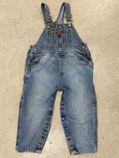 Vintage Baby Gap Carpenter Bibs Overalls 3T Blue 90's Y2K Snap Legs