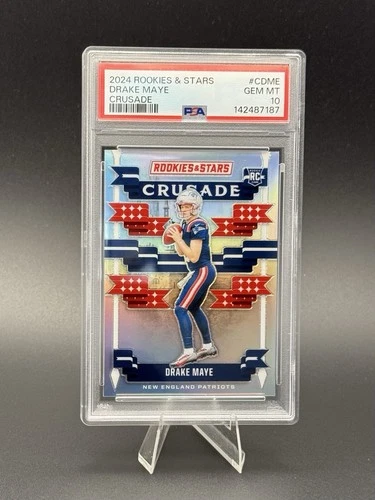 2024 Panini Rookies & Stars - Crusade Drake Maye #C-DME Silver (RC) - PSA 10