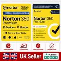 Norton 360 Premium Antivirus 2026 VPN  10 Device 1 Year - 5 Minute Delivery