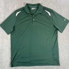Nike Golf Tour Men's XL Green Dri-FIT Short Sleeve Performance Polo Shirt