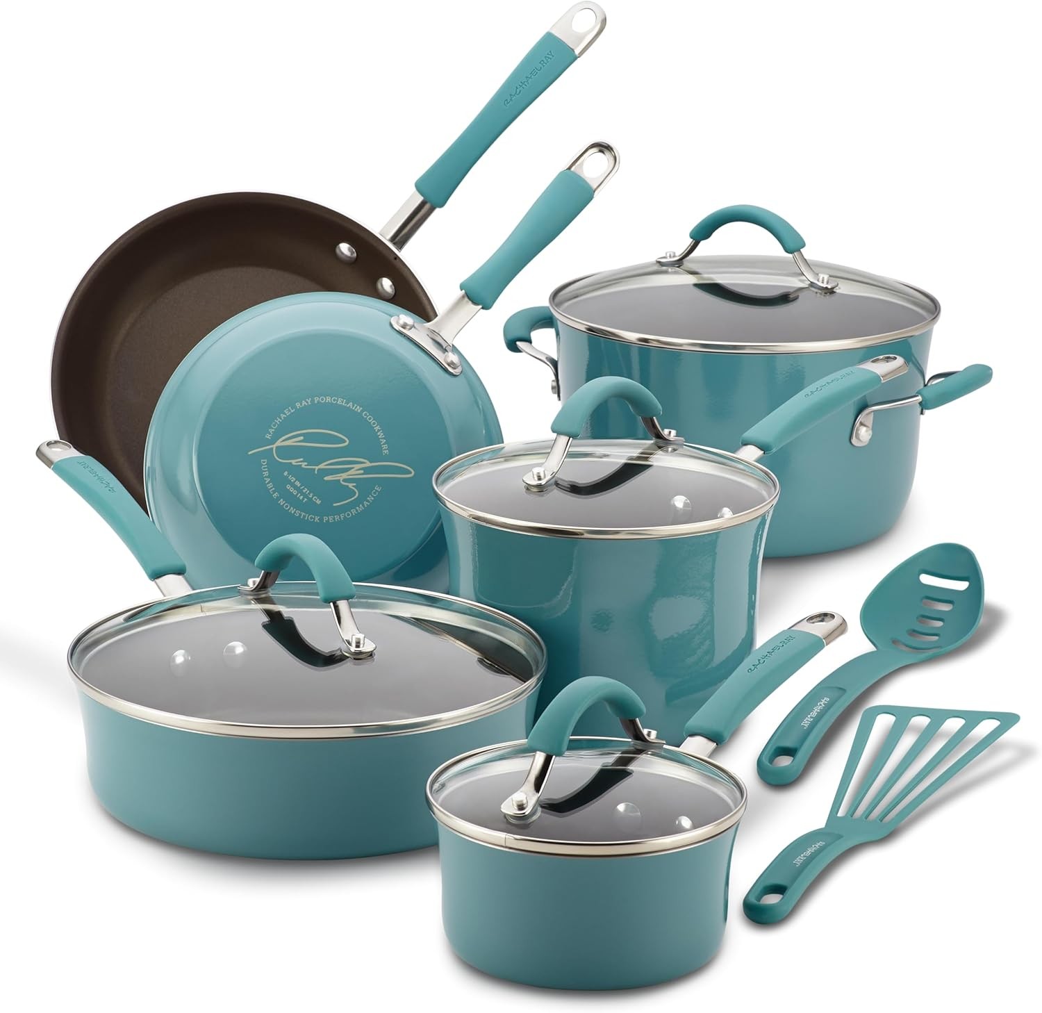 16802 Rachael Ray Cucina Nonstick Cookware Pots and Pans Set