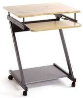 Haku Computertisch Auf Rollen Anthrazit-Eiche Schreibtisch Pc Tisch Laptoptisch