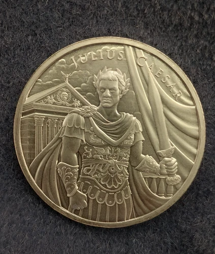 LEGENDARY WARRIORS - JULIUS CAESAR - 1 Troy Ounce .999 Fine Silver Round.  NICE!