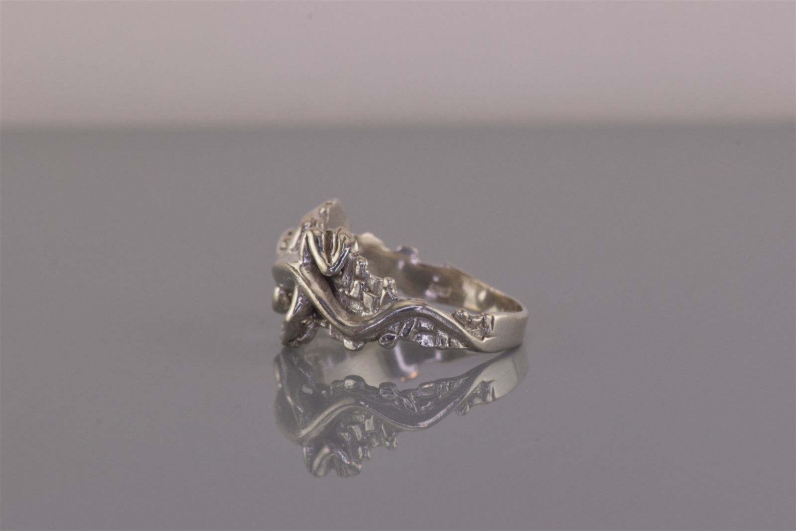 Sterling Silver Dimensional Lizard Salamander Ban… - image 5