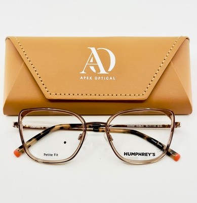 NEW HUMPHREY'S 594048 50/BLS Rose Gold Womens Cat Eye Eyeglasses 50-17-135 B:39