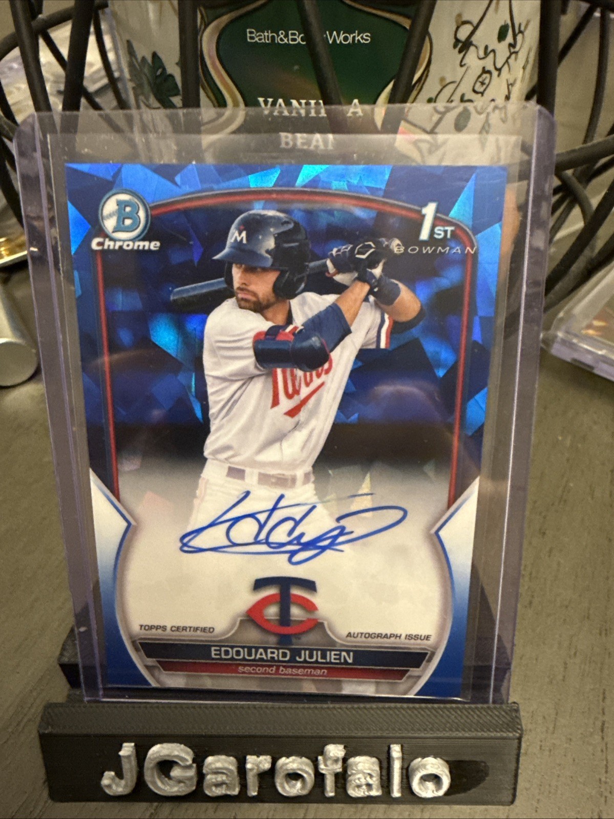 2023 Bowman Sapphire Edition Chrome Prospects Edouard Julien #BSPA-EJ Auto
