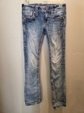 Rock Revival Women's Jeans Fenna Sz 23 Low-rise Boot Cut Distressed Lt. - 00393
