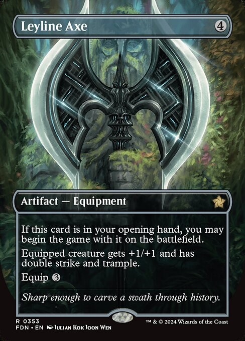 Leyline Axe Borderless R Regular #353 | FDN Foundations | MTG