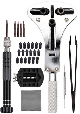 Watch Battery Replacement Kit - 3 Point Wrench, Back Removal Tool, Anti-stati...