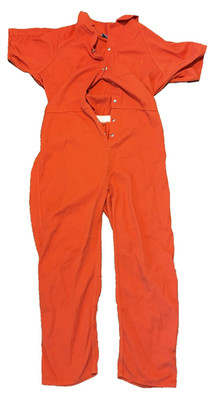 Authentic Bob Barker Orange Inmate Jumpsuit Real Jail Prison Uniform 3XL