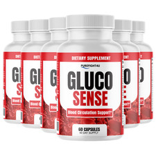 GlucoSense Supplement for Glucose Control  Healthy Blood Levels - 6 Bottles