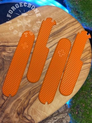 Custom scales für Victorinox 91 mm Plus G10 Diamond Micarta Orange Griffschalen