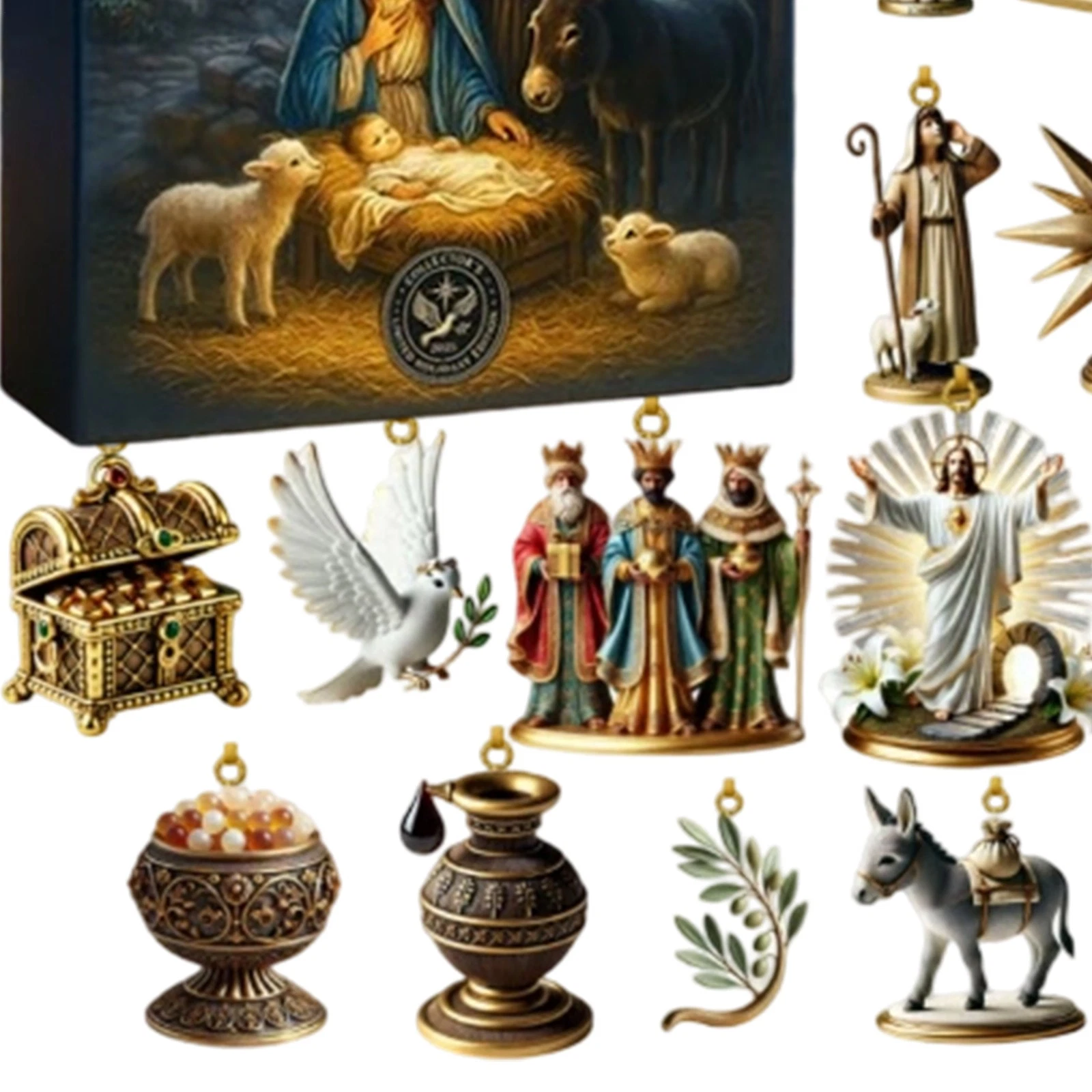 Path To Bethlehem Advent Calendar 2D Festive Acrylic Decor Countdown Calendar