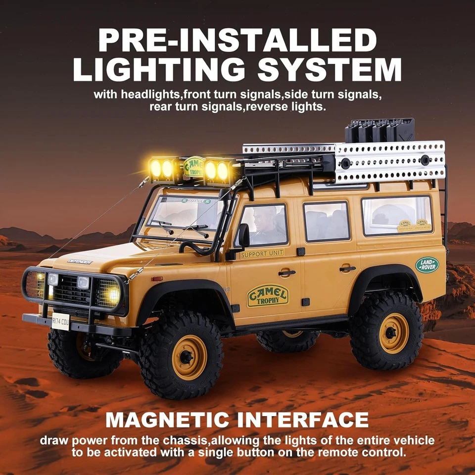 EAZYRC FMS FCX10 1/10 RC Crawler Land Rover Camel Trophy Edition - Image 4 of 4