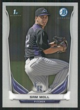 2014 Bowman Chrome #BCP39 Sam Moll Colorado Rockies Baseball Card 35319