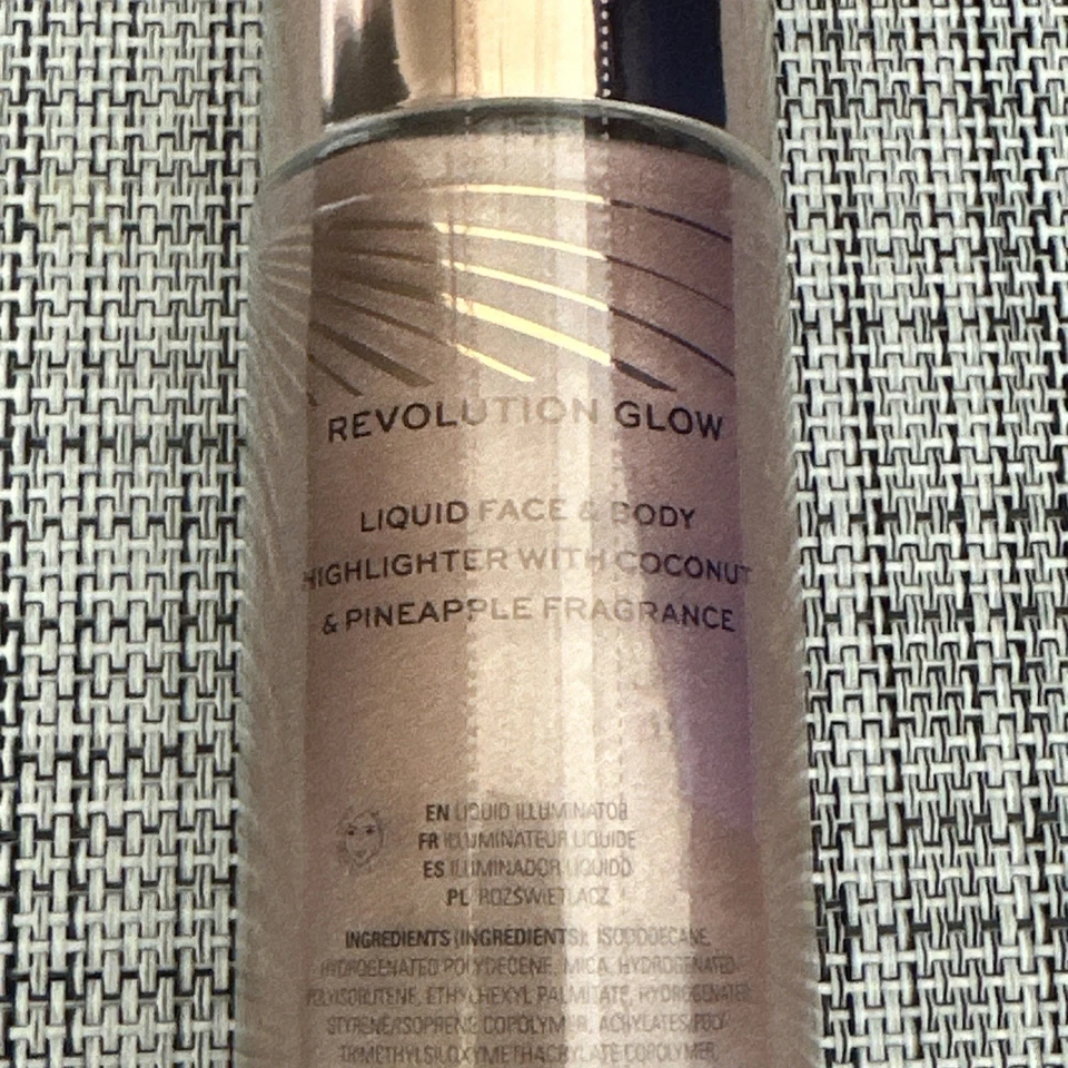 Revolution Glow Molten Face/Body Liquid Rose Gold Illuminator Pineapple Coconut - Image 4 of 4