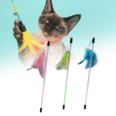 Cat Stick Toy Exercise Toy Telescopic Cat Teaser Stick for Cats Kitty Play