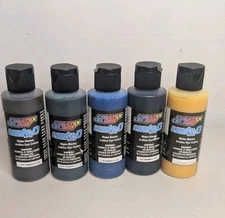 Createx Colors Candy2o Airbrush Aniline Dye Color Lot (5) Mix with 4030 or 4050