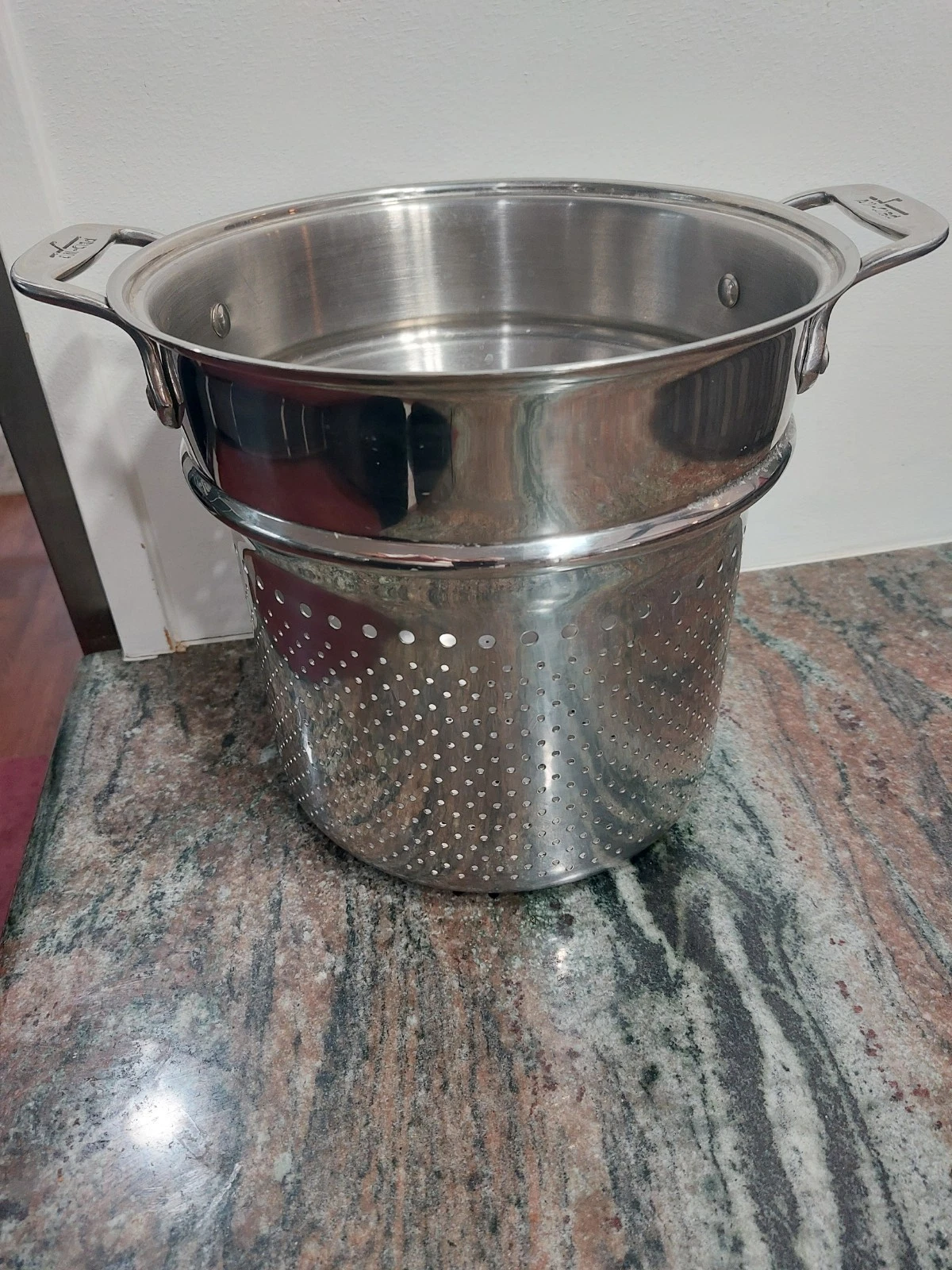 All Clad Strainer Basket Pasta Very Nice Condition Stainless Steel Clean