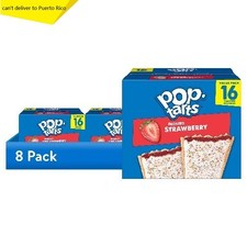 8 pack Pop-Tarts Frosted Strawberry Toaster Pastries, Breakfast Foods