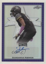 2020 Leaf Metal US Army All-American Bowl 4/15 Quandarrius Robinson Auto 4z8