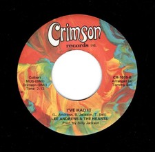 NORTHERN SOUL-LEE ANDREWS/HEARTS-I'VE HAD IT/LITTLE BIRD-CRIMSON 1015