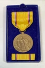Vintage 1945 WWII U.S. Military American Defense Service Medal w/  Ribbon in Box