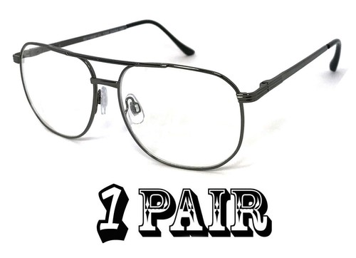 1 or 2 Pairs Metal Frame Large Pilot Full Lens (Not Bifocal) Reading Glasses - Picture 5 of 11