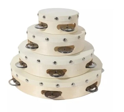 CCM CRAZY CREW MUSIC Headed Tambourine by Crazy Crew Music 4 6 8 10" Percussion Musical Instrument