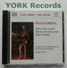 PALESTRINA - Missa Sine Nomine VARTOLO S, Petronio di Bologna - Ex Con CD Naxos