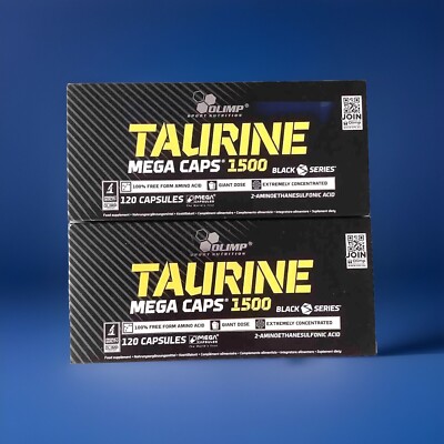 (41,45 /kg)Olimp Taurine Mega Caps 1500 - 2 Pack mit je 120 Kapseln