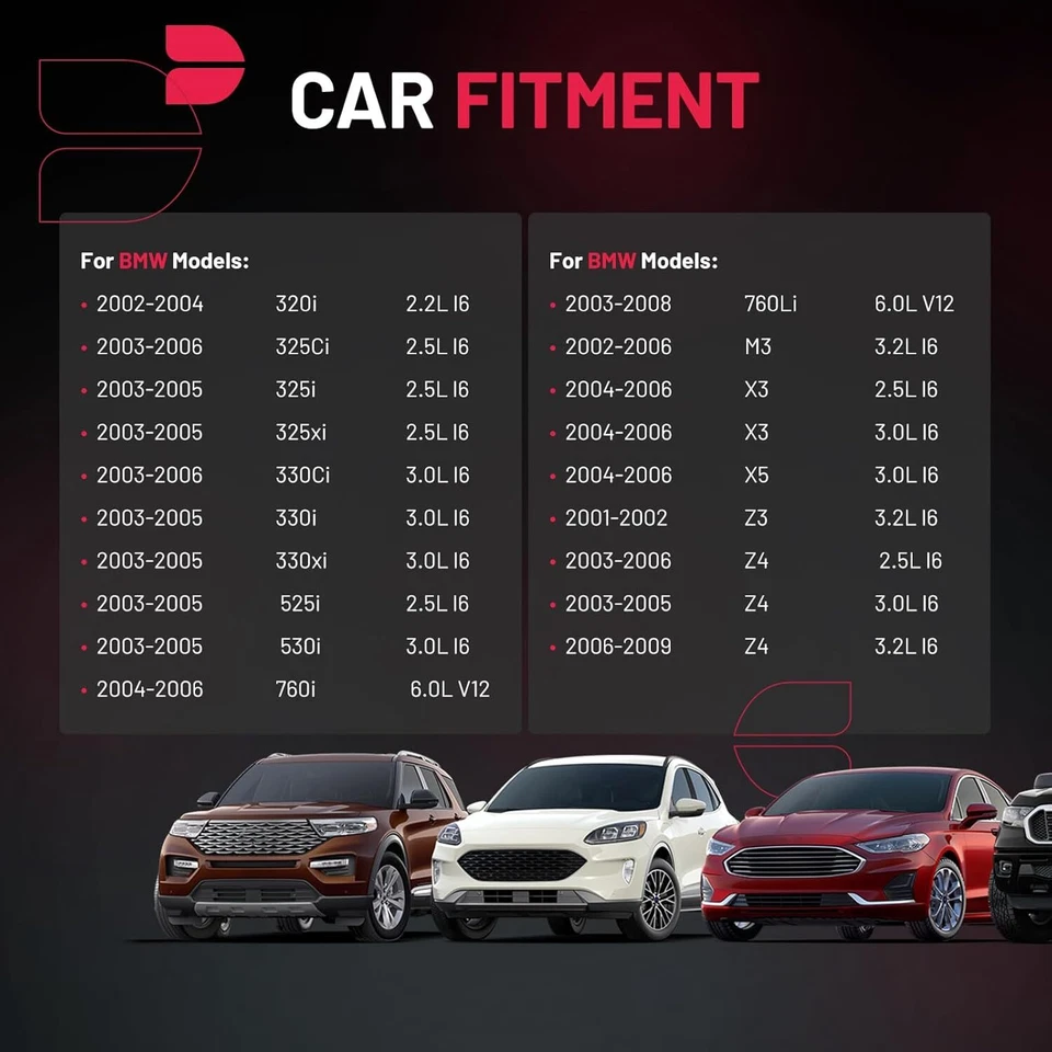 Paquete de 6 bobinas de encendido UF515 y bujía para BMW 330xi 2003-2005 3,0 L l6 Foto 3 de 4