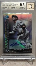 2017 Bowman Chrome YOAN MONCADA Scout's Top 100 Auto Refractor /50 BGS 9.5/10