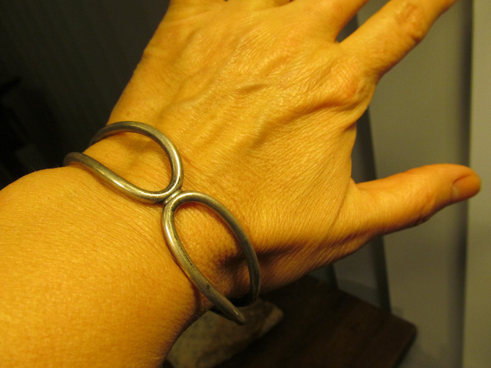 Vintage Solid 925 Sterling Silver Marked Bangle B… - image 4